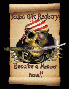 Become a Member Now! Scuba Gift Registry's site is now up and operational