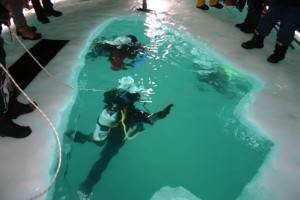 Going, going, gone!! Descending under ice...