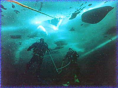 Under the ice!!